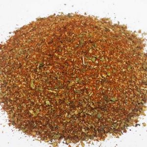 Pile of BBQ (Ottoman) Spice Mix on a white background.