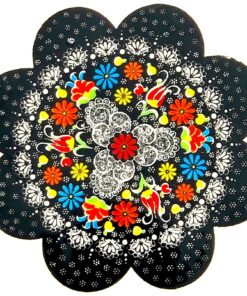 Nightsky Lace Ceramic Coaster - Handmade in Turkey