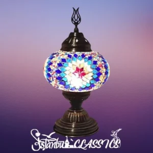 Blue Lotus Mosaic Table Lamp