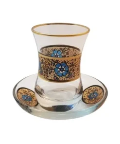 Blue Mallow Turkish Tea Glass Set