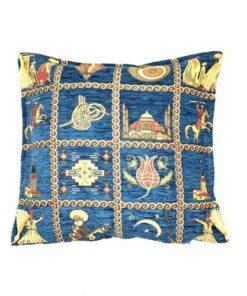 Blue Ottoman Style Cushion Cappadocia Design