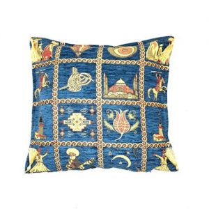 Blue Ottoman Style Cushion Cappadocia Design