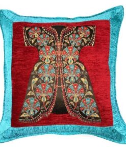 Blue Ottoman Style Red Caftan Design Cushion