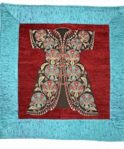 Blue Ottoman Style Red Caftan Design Cushion