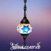 Blue Star Mosaic Hanging Lamp