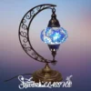 Blue Star Mosaic Moon Pendant Lamp