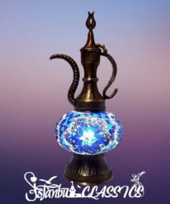 Blue Star Mosaic Pitcher Table Lamp