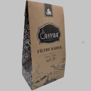 Brown and black package of Casvaa Filter Coffee