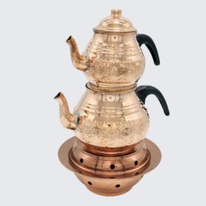 Copper Double Teapot with Tea Warmer