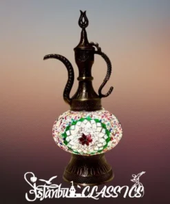 Green Lotus Mosaic Pitcher Table Lamp