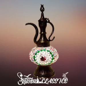 Green Lotus Mosaic Pitcher Table Lamp