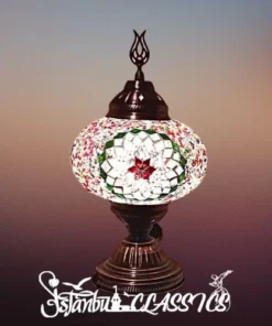 Green Lotus Mosaic Table Lamp