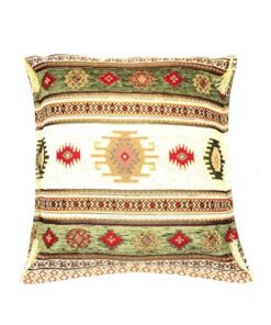 Green and Cream Ottoman Style Cushion