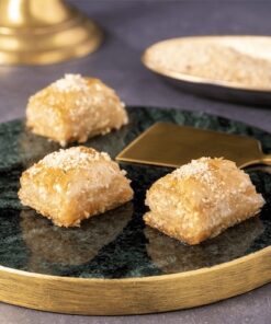 Marble plate with three hazelnut Nadir dolma. A specialty of Karaköy Güllüoglu