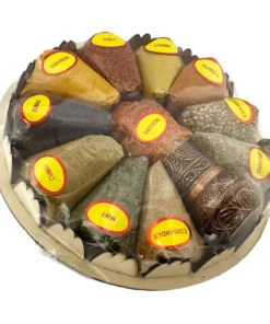 Tray with 11 Spices Set. Each individually wrapped with a complimentary pepper grinder.