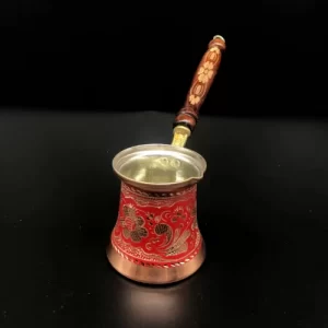 Red Classic Turkish Copper Coffee Pot