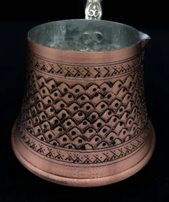 Waves Design Turkish Copper Coffee Pot