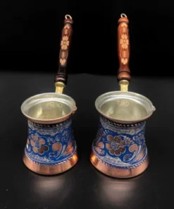 Blue Mallow Turkish Copper Coffee Pot