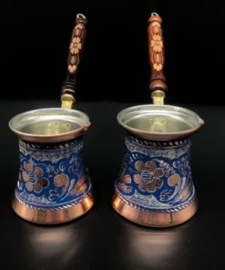 Blue Mallow Turkish Copper Coffee Pot