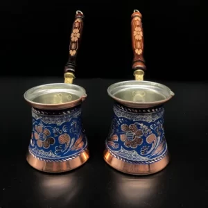 Blue Mallow Turkish Copper Coffee Pot