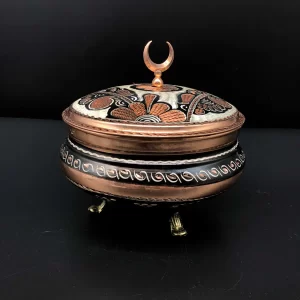 Rare Antep Design Copper Cookie Bowl
