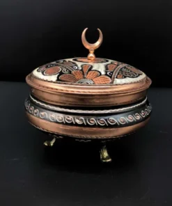 Rare Antep Design Copper Cookie Bowl