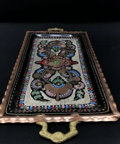 Multicolor Erzincan Serving Tray Rectangle