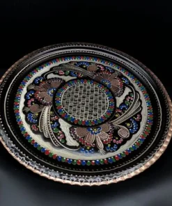 Multicolor Erzincan Serving Tray Round