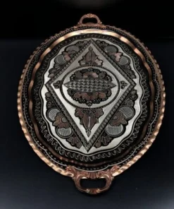 Multicolor Erzincan Serving Tray Oval