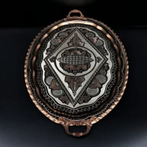 Multicolor Erzincan Serving Tray Oval