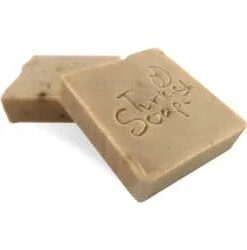 A square bar of Natural Argan Oil Soap