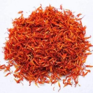 Strands of red, orange, and yellow Turkish Saffron.
