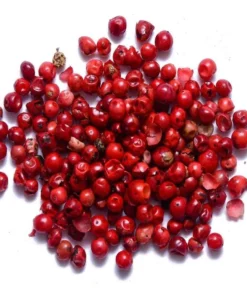 Red Pepper Pods on a white background
