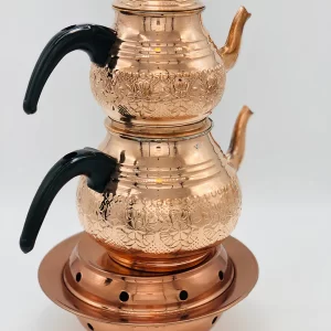 Copper Double Teapot with Tea Warmer