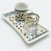 Red Blue Clove Turkish Coffee Cup Sets: Solo or Duo Pleasure