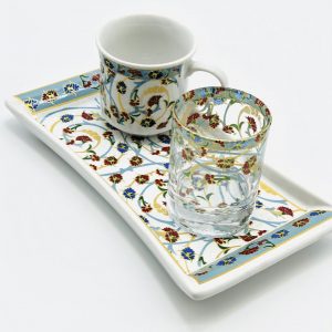Red Blue Clove Turkish Coffee Cup Sets: Solo or Duo Pleasure