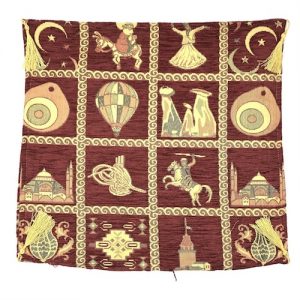 Maroon Ottoman Style Cushion Cappadocia Design