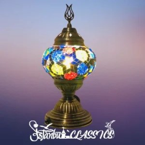 Multicolor Crescent Mosaic Table Lamp