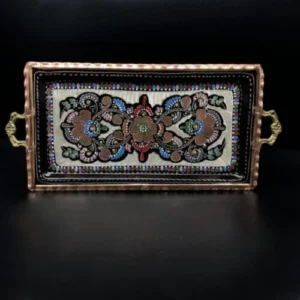 Multicolor Erzincan Serving Tray Rectangle