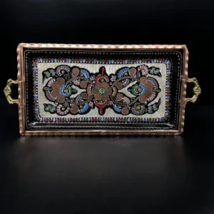 Multicolor Erzincan Serving Tray Rectangle