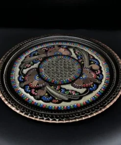 Multicolor Erzincan Serving Tray Round