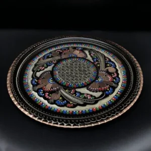 Multicolor Erzincan Serving Tray Round