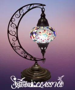 Multicolor Mosaic Moon Pendant Lamp