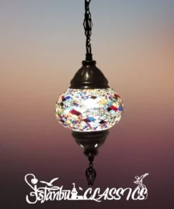 Multicolor Wave Mosaic Hanging Lamp