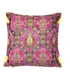 Purple Ottoman Style Tulip Pattern Cushion