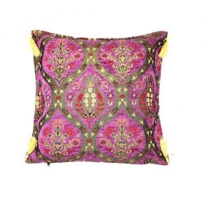 Purple Ottoman Style Tulip Pattern Cushion