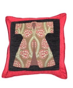 Red Ottoman Style Black Caftan Design Cushion