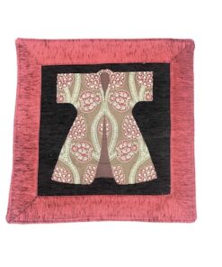 Red Ottoman Style Black Caftan Design Cushion