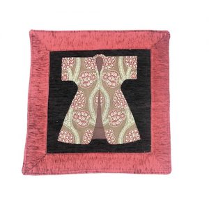 Red Ottoman Style Black Caftan Design Cushion