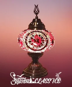 Rose Medallion Mosaic Table Lamp